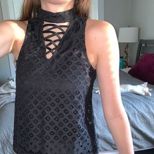 black halter top